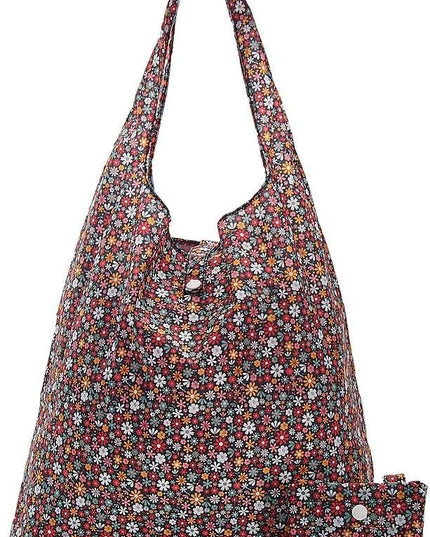 ECO CHIC Foldable Reusable Grocery Bags - Lightweight, Recycled & Reusable Shopping Bag - Waterproof Packable Tote
