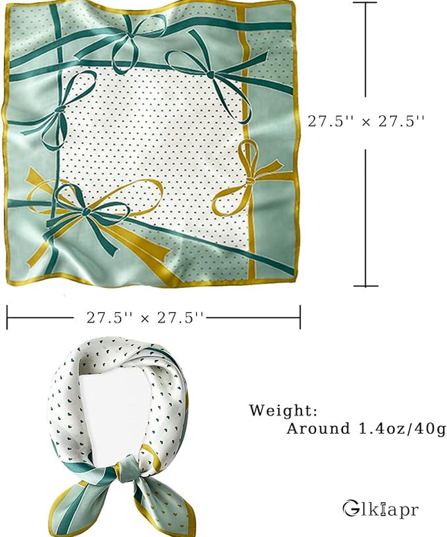 Satin Bandana Headscarf for Women Silky Hair Scarves for Fashion Lightweight