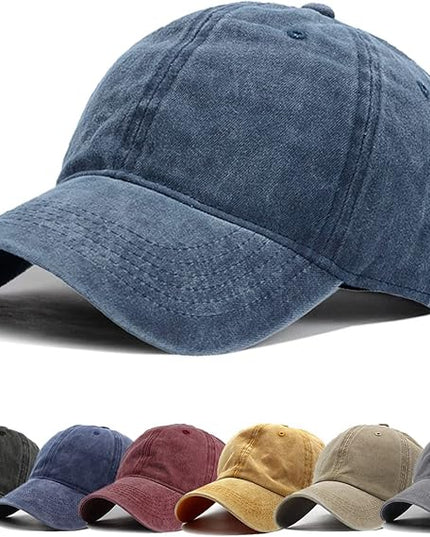 HH HOFNEN Men Women Washed Distressed Twill Cotton Baseball Cap Vintage Adjustable Dad Hat