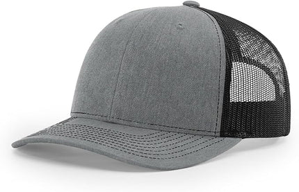 Richardson 112 Trucker Hat - Premium Adjustable Snapback Hat - Structured Six Panel Richardson Blank Caps