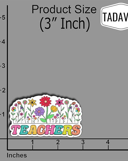 (3Pcs) Teachers Floral Stickers Inspirational Funny Humor Education Student School Graduation Appreciation Gifts Waterproof Vinyl Decal Kindle Water Bottle Bumper Car Hard Hat Phone Laptop 3x2