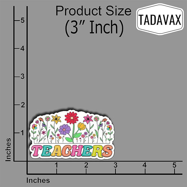 (3Pcs) Teachers Floral Stickers Inspirational Funny Humor Education Student School Graduation Appreciation Gifts Waterproof Vinyl Decal Kindle Water Bottle Bumper Car Hard Hat Phone Laptop 3x2