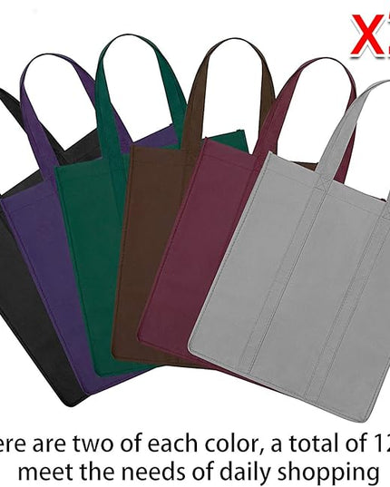 WISELIFE Reusable Grocery Shopping Bags 10 Pack Large Foldable Tote Bags Bulk Eco Produce Bags with Long Handle