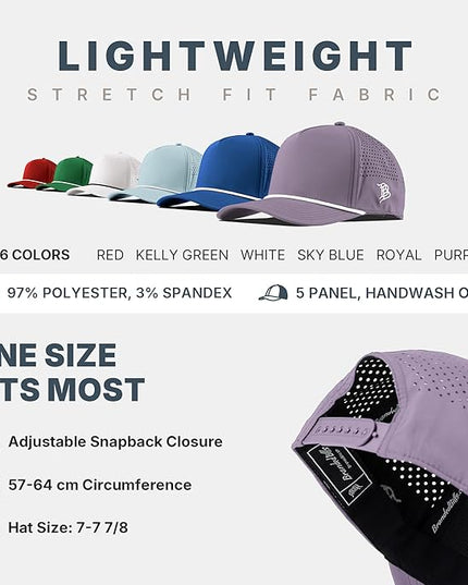 Branded Bills Party Eagle PVC Curved 5 Panel Rope Hat, Fits 7-7 7/8, Adjustable Snapback | Lightweight, Comfort Stretch
