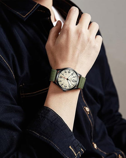 CIVO Analog Wrist Watches for Men: Waterproof Stainless Steel Mens Watches - Silver Watch with Easy Read Dial Men's Watch for Gift