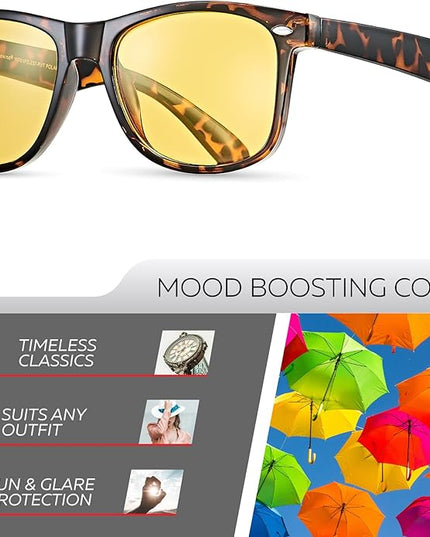 Retro Rewind Polarized Sunglasses for Men and Women - UV Protection Classic Sun Glasses
