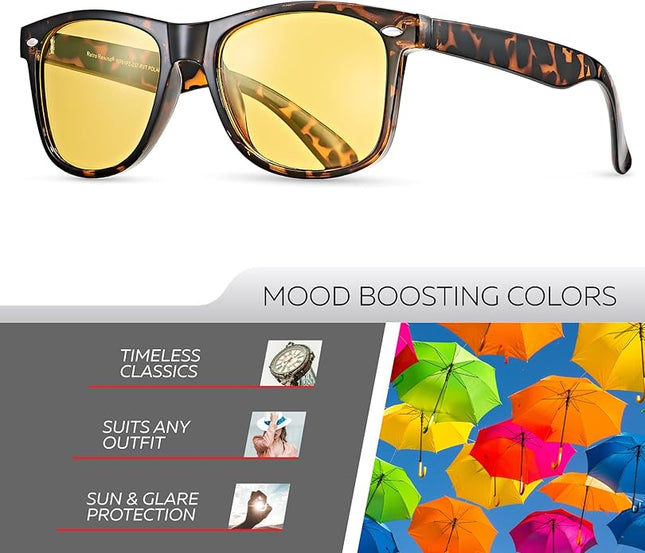 Retro Rewind Polarized Sunglasses for Men and Women - UV Protection Classic Sun Glasses