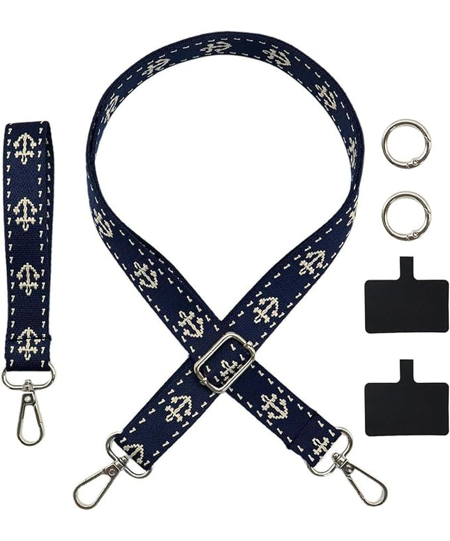 Adjustable 1" Width Phone Crossbody Lanyard and Wristlet Strap - Gift For The Lover In Your Life