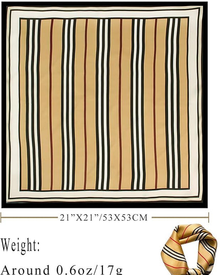 100% Mulberry Silk Scarf for Women Hair Lightweight Square Neckerchief Wrap For Head Scarves 21"