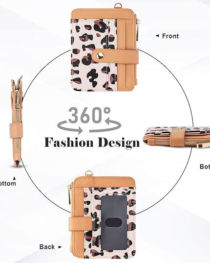 Keychain Wallet with Bracelet RFID Blocking Wristlet Credit Purse Card Holder, Silicone Bead Tassel Key Ring for Women