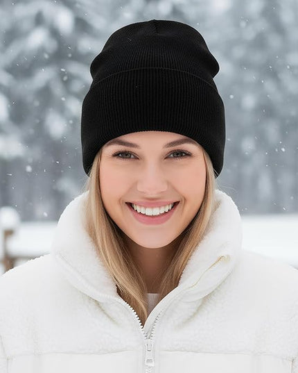 Pistha 12 Pack Beanie Hats Winter Hats for Men Women Knit Cuffed Skull Cap Warm Bulk Pack Gifts for Christmas Cold Weather