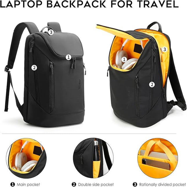 BANGE Commute backpack can hold 15.6 inch laptop,Flight approved carry on backpack for men and woman