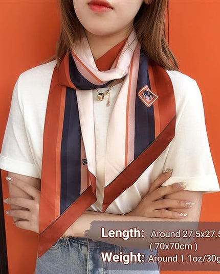 Dailyacc Hair Scarf for Women Fashion Silky Satin Headscarf Wrap Breathable Lightweight Neck Scarves For Handbag