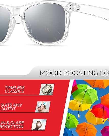 Retro Rewind Polarized Sunglasses for Men and Women - UV Protection Classic Sun Glasses