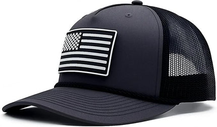 Old Glory PVC Curved 5 Panel Rope Hat, Adjustable Snapback Baseball Cap, Perfect for Outdoor Sports