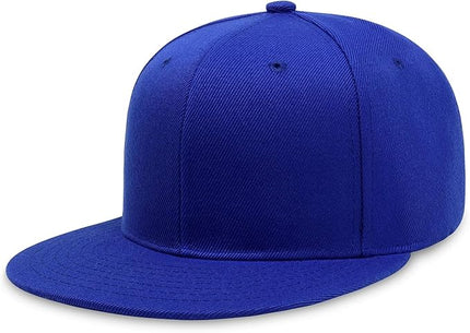 CHOK.LIDS Flat Bill Visor Classic Snapback Hat Blank Adjustable Brim High Top End Trendy Color Style Plain Tone Baseball Cap