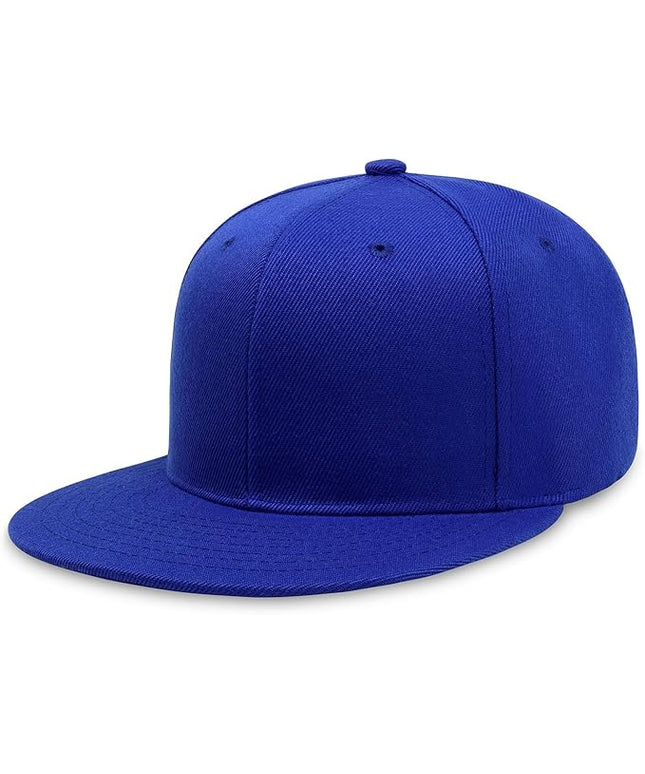 CHOK.LIDS Flat Bill Visor Classic Snapback Hat Blank Adjustable Brim High Top End Trendy Color Style Plain Tone Baseball Cap