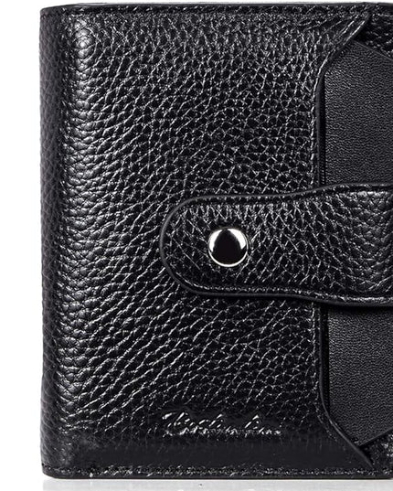 BOSTANTEN Women Leather Wallet RFID Blocking Small Bifold Zipper Pocket Wallet Card Case Purse with ID Window