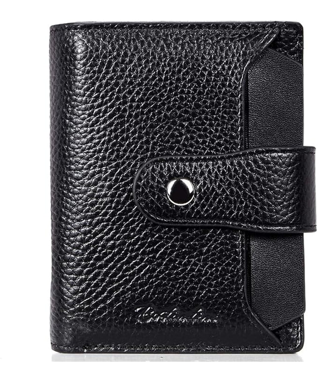 BOSTANTEN Women Leather Wallet RFID Blocking Small Bifold Zipper Pocket Wallet Card Case Purse with ID Window