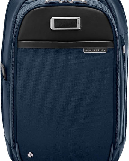Briggs & Riley Slim Backpack for Women & Men - Laptop Backpack, For Work & Travel, Carry On Size, Lightweight & Durable, Padded Straps, Fits up to 14" Laptop - @work Collection, Navy