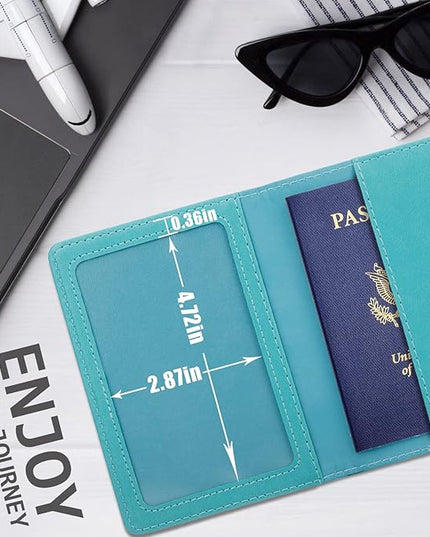 TIGARI Passport Holder for Travel Women Men, Valentines Day Gifts PU Leather Wallet Cover Case Sleeve, Waterproof Protected Document Organizer, Vacation Plane Cruise Travel Essentials