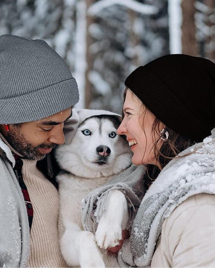 ZOORON 1&2 Pack Beanie for Men Women Slouchy Beanie Hats Winter Knit Caps Soft Ski Hat Unisex