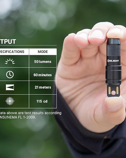 OLIGHT IMINI 2 EDC Rechargeable Keychain Flashlight, 50 Lumens Compact and Portable Mini LED Keyring Lights with Built-in Battery Ideal for Everyday Carry and Emergencies (OD Green)