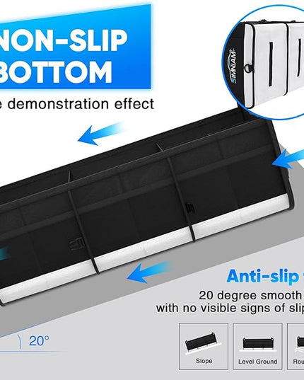 Simniam Large Car Trunk Organizer - with 5 Compartments Trunk Organizers and Storage SUV, Reinforced Handle, Securing Straps, Trunk Organizer Available for Car, SUV, Truck, Minivan
