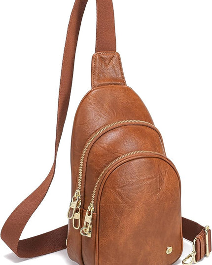 Anti Theft Crossbody Bags for Women Leather Sling Bag Cross Body Travel Purse Chest Bags Fanny Pack Gift Teen Girl