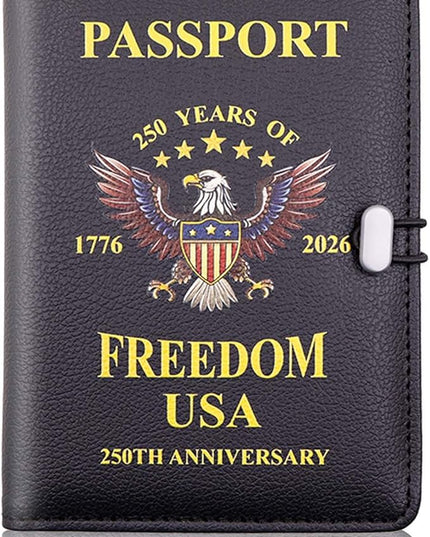 Melsbrinna Premium Leather Passport Holder Covers Case, Waterproof Rfid Blocking Travel Wallet Passport Holder with Pen Holder, Cute Passport Book for Women/Men