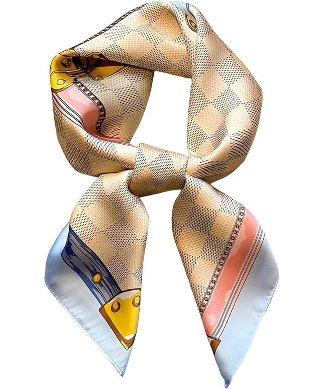 100% Mulberry Silk Scarf for Women Hair Lightweight Square Neckerchief Wrap For Head Scarves 21"