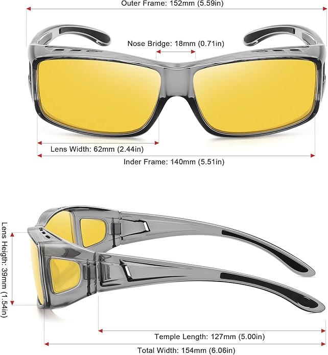 MEETSUN Fit Over Glasses Sunglasses for Men Women,Wrap Around Sunglasses Polarized UV400 Protection