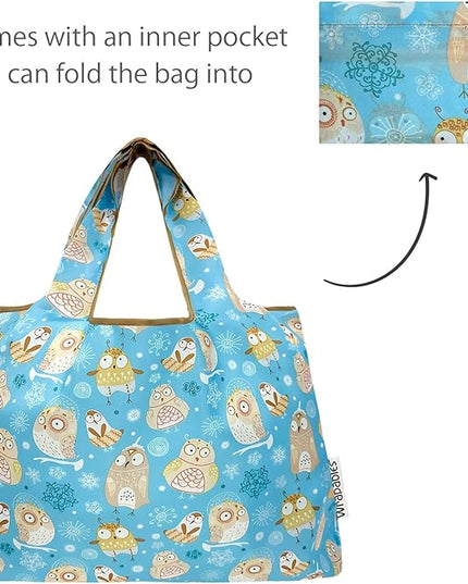 allydrew Large Foldable Tote Nylon Reusable Grocery Bags