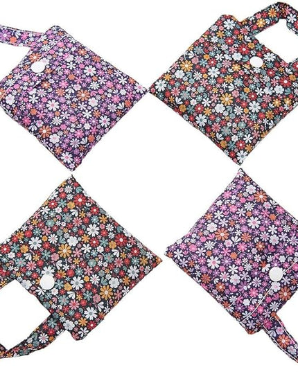 ECO CHIC Foldable Reusable Grocery Bags - Lightweight, Recycled & Reusable Shopping Bag - Waterproof Packable Tote