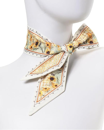 4 Pack Purse Scarf Handbags Skinny Twill Hair Scarves Narrow Neck Scarf Band Women Fashion Accessories Bag Charms