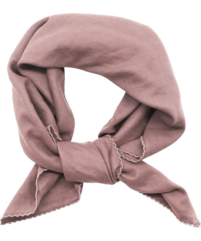 27" Cotton Hair Bandana for Women, Ladies Solid Color Neck Scarf Women's Square Scarves for Beach Dating Leisure