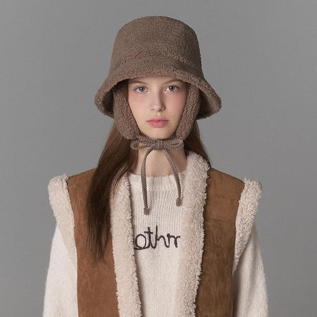 New SKADI Fleece Earmuff Bucket Hat for Winter Warm Ear Protection | Soft Cozy Fleece Bucket Hat for Women & Men