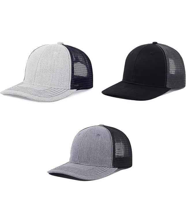 kozinu Unisex Trucker Hats Blank Mesh Snapback Hats Sport Plain Baseball Caps Adjustable Fitted Hat