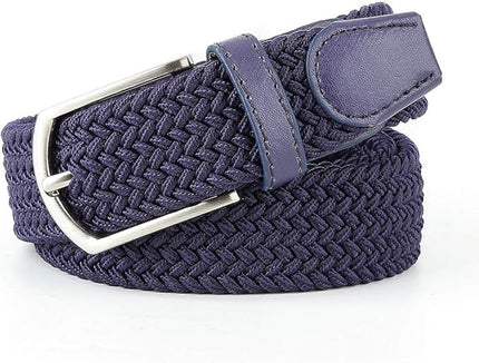 Braided Canvas Woven Elastic Stretch Belts for Men/Women/Junior with Multicolored