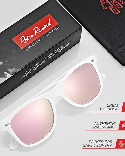 Retro Rewind Polarized Sunglasses for Men and Women - UV Protection Classic Sun Glasses