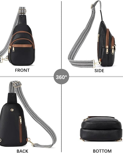 BOSTANTEN Small Sling Bag for Women Leather Crossbody Bags Fanny Pack Chest Bag for Travel