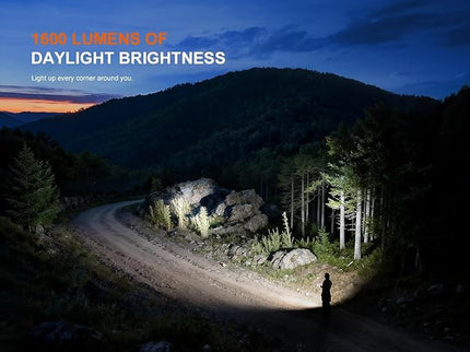 Fenix E06R Pro 1600 Lumens 4-in-1 EDC Flashlight with UV Light, Red Beam, Spotlight/Floodlight, Rechargeable, Flat Shape for Everyday Carry & Outdoor with Lumentac Organizer (Orange)