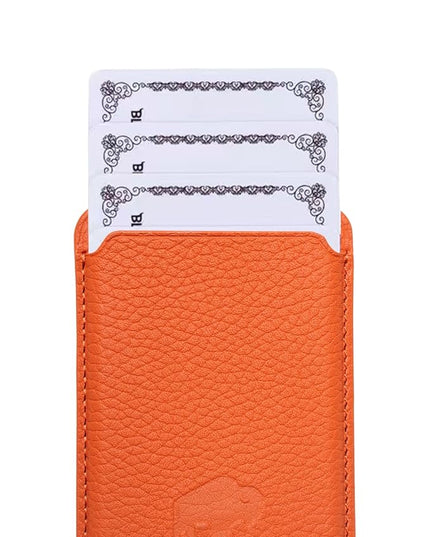 BLACKBROOK Leather Wallet for MagSafe, Duke Slim Full Grain Leather Card Holder, Holds up to 3 Cards, RFID Protection & Easy Access