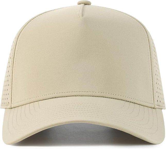 BOTVELA Men Adjustable Snapback Baseball Cap Vented Performance Laser Cut Mesh Hat