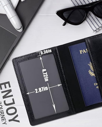 TIGARI Passport Holder for Travel Women Men, Valentines Day Gifts PU Leather Wallet Cover Case Sleeve, Waterproof Protected Document Organizer, Vacation Plane Cruise Travel Essentials