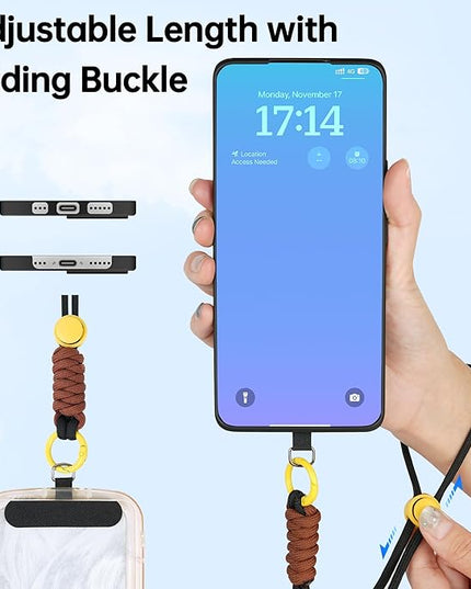 MCTi Hand Wrist Strap Lanyard, Adjustable Gloves Wrist Strap, Tight Hand-Braided Phone Lanyard, Durable Stretchable Keychain