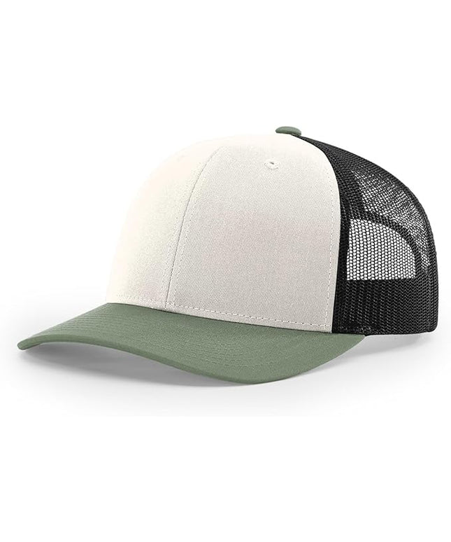 Richardson 112 Trucker Hat - Premium Adjustable Snapback Hat - Structured Six Panel Richardson Blank Caps