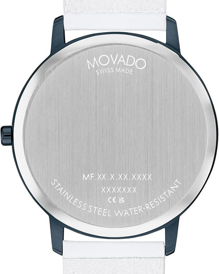 Movado Face Men's Luxury Quartz Watch - Swiss Movement - Water Resistance 30 Meters (3ATM) - Elegant Timepiece - Gift for Him - 41mm