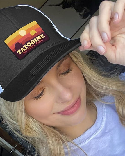 Tatooine National Park Patch Back Mesh Hat Casual Wear - Baseball Cap for Mens & Womens Mesh Adjustable Snapback Strap