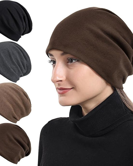 Senker Fashion Slouchy Beanie Hats for Women Men, Chemo Headwear Cotton Beanies Soft Lightweight Chemo Skull Cap Elastic